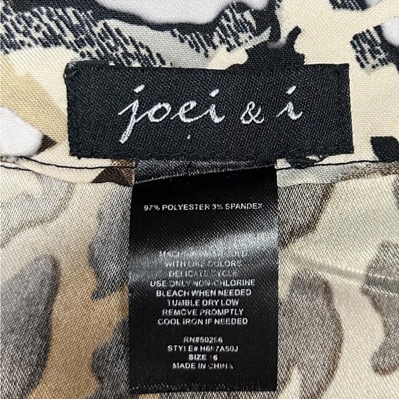 joei & i womens dress size 6 animal print sleeveless, pre-owned. - Picture 5 of 9